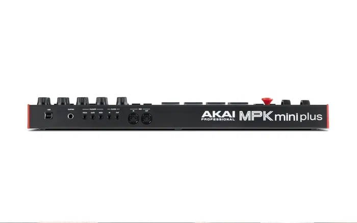 AKAI PRO MPK Mini Plus Controlador USB 37 Teclas Sensibles con Pads MPC, Pantalla OLED y Software Incluido