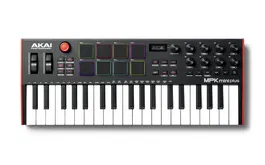 AKAI PRO MPK Mini Plus Controlador USB 37 Teclas Sensibles con Pads MPC, Pantalla OLED y Software Incluido