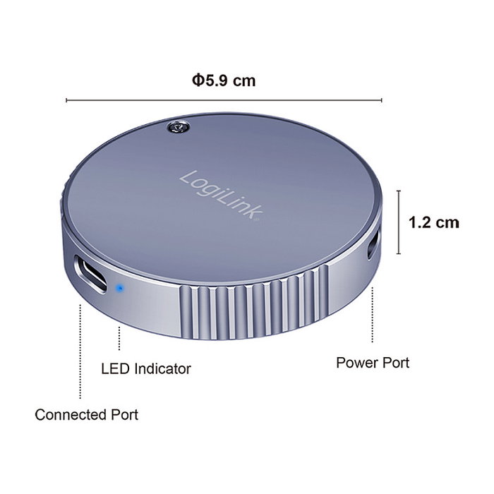 LogiLink Carcasa para SSD USB 3.2 Gen2x1 USB-C a PCIe NVMe con 100W PD y magnética LogiLink Carcasa para SSD USB 3.2 Gen2x1 USB-C a PCIe NVMe con 100W PD y magnética