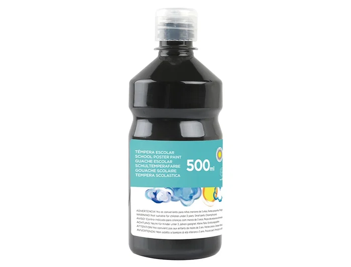 Liderpapel Témpera líquida escolar 500 ml negro Liderpapel Témpera líquida escolar 500 ml negro