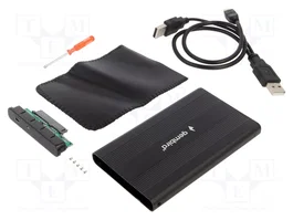 GEMBIRD Carcasa de disco 2,5 pulgadas USB 2.0 Aluminio Negro
