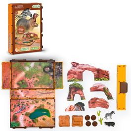 Collecta Libro-Juego Mundo Salvaje A1220 Maletín Plegable con Escenario y Figuras de Animales para Niños +3 Años