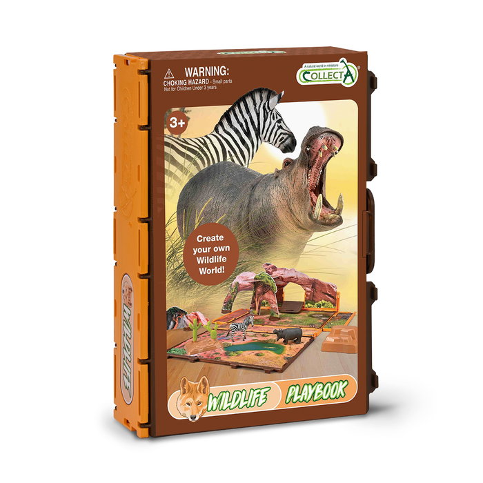 Collecta Libro-Juego Mundo Salvaje A1220 Maletín Plegable con Escenario y Figuras de Animales para Niños +3 Años