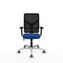 PIQUERAS Y CRESPO Silla de oficina Motilla Azul y Negro con mecanismo Sincro/Traslack