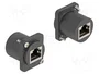 DeLOCK Módulo Tipo-D RJ45 hembra a hembra con tornillos negro