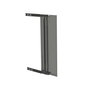 HERRAJES ALK Espejo Extraíble para Armario Acabado Plata Mate, Mecanismo Deslizante Giratorio, Altura 1000 mm (H), Sistema de Montaje Lateral