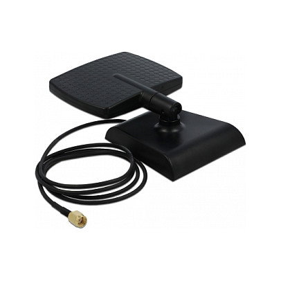DeLOCK Antena WLAN WiFi 6 RP-SMA 4-6 dBi con Base Magnética DeLOCK Antena WLAN WiFi 6 RP-SMA 4-6 dBi con Base Magnética