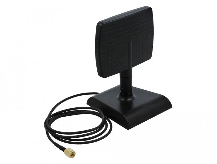 DeLOCK Antena WLAN WiFi 6 RP-SMA 4 - 6 dBi direccional con base magnética DeLOCK Antena WLAN WiFi 6 RP-SMA 4 - 6 dBi direccional con base magnética