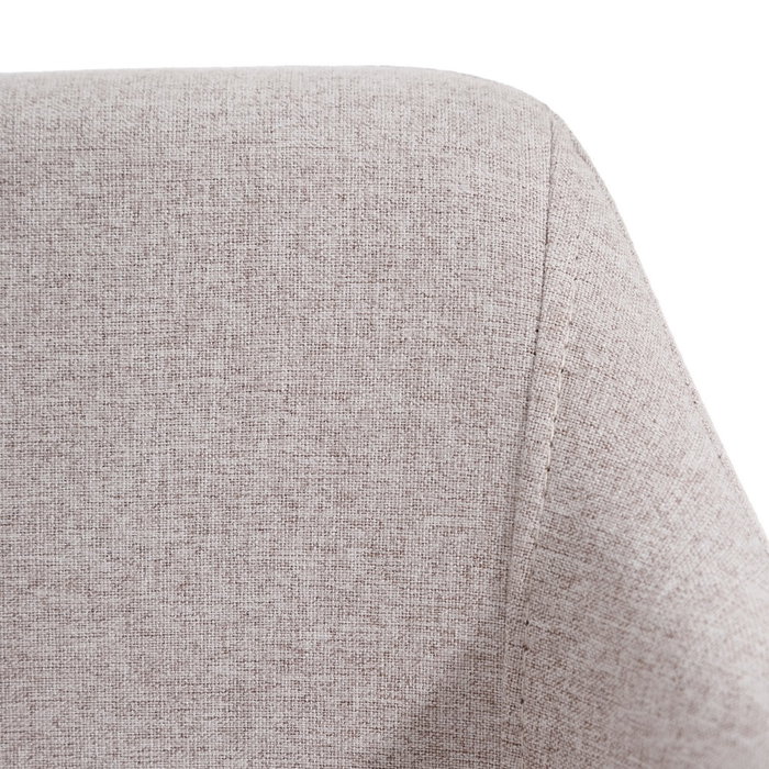 Silla Beige Tejido-Metal Moderno Salón 52,50 X 53 X 77 cm (Set de 2)