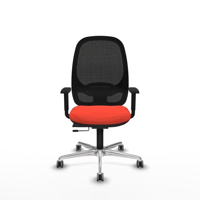 PIQUERAS Y CRESPO Silla de oficina Cilanco con mecanismo Sincro/Traslack Naranja oscuro y Negro