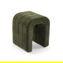 Versa Taburete Tapizado Verde 38x45 cm Metal Terciopelo