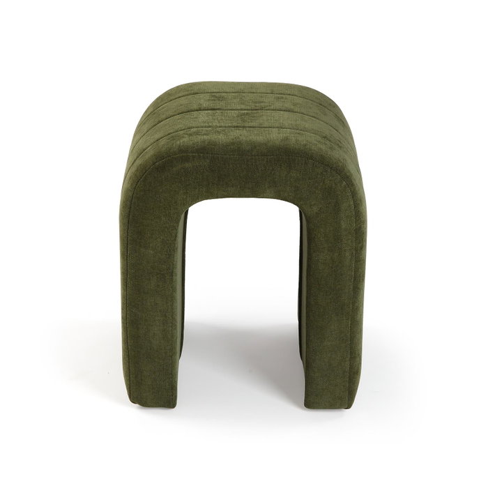 Versa Taburete Tapizado Verde 38x45 cm Metal Terciopelo