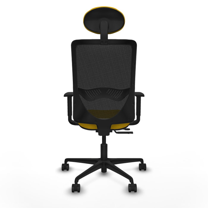PIQUERAS Y CRESPO Silla de oficina Zulema con mecanismo Sincro/Traslack Amarillo y Negro