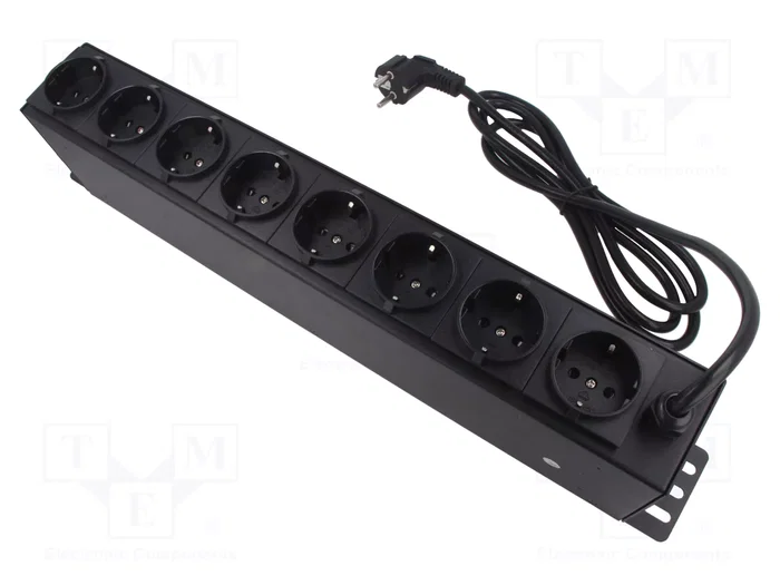 LogiLink Regleta de alimentación PDU 19'' 8 tomas con interruptores independientes LogiLink Regleta de alimentación PDU 19'' 8 tomas con interruptores independientes