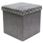 Home Deco Factory Caja-Puf Plegable Gris