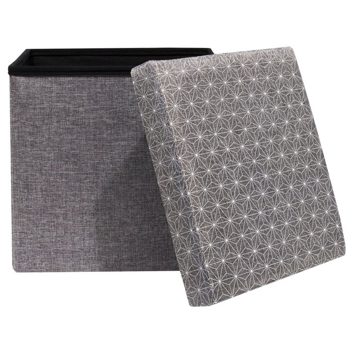 Home Deco Factory Caja-Puf Plegable Gris