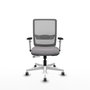 PIQUERAS Y CRESPO Silla de oficina Haches Gris con mecanismo Sincro/Traslack