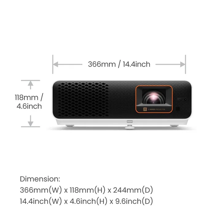 BenQ X500i Proyector de corto alcance 4K UHD 2200 lúmenes ANSI Blanco y Negro