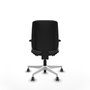PIQUERAS Y CRESPO Alares Silla de Oficina Tapizada Bali Negro con Brazos y Base Blancos