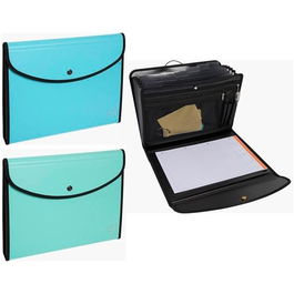 Exacompta Clasificador Aquarel 33x25,5 cm Para: A4 C-Surtidos con Bolsillos y Cierre de Cremallera