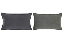 DKD Home Decor Set de 2 Cojines de Poliéster 50x30x30 cm, Surtido Gris Oscuro y Verde