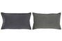 DKD Home Decor Set de 2 Cojines de Poliéster 50x30x30 cm, Surtido Gris Oscuro y Verde