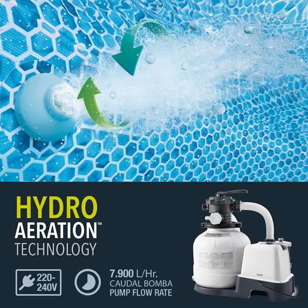 Intex Cg-2 Bomba Filtro de Arena Clear Sand & Sistema de Agua Salada