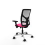 PIQUERAS Y CRESPO Silla de oficina Motilla con mecanismo Sincro, Rosa y Blanco