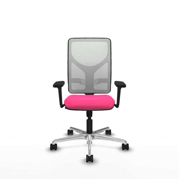 PIQUERAS Y CRESPO Silla de oficina Motilla con mecanismo Sincro, Rosa y Blanco