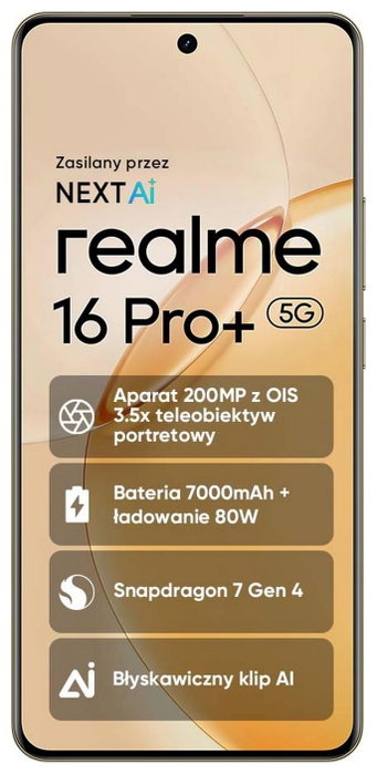 Realme 16 Pro+ 5G 12GB 512GB Dorado