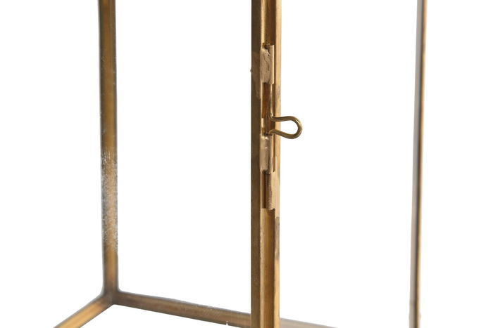 DKD Home Decor Farola Metal y Cristal Dorado 11 x 11 x 23 cm (2 Unidades)