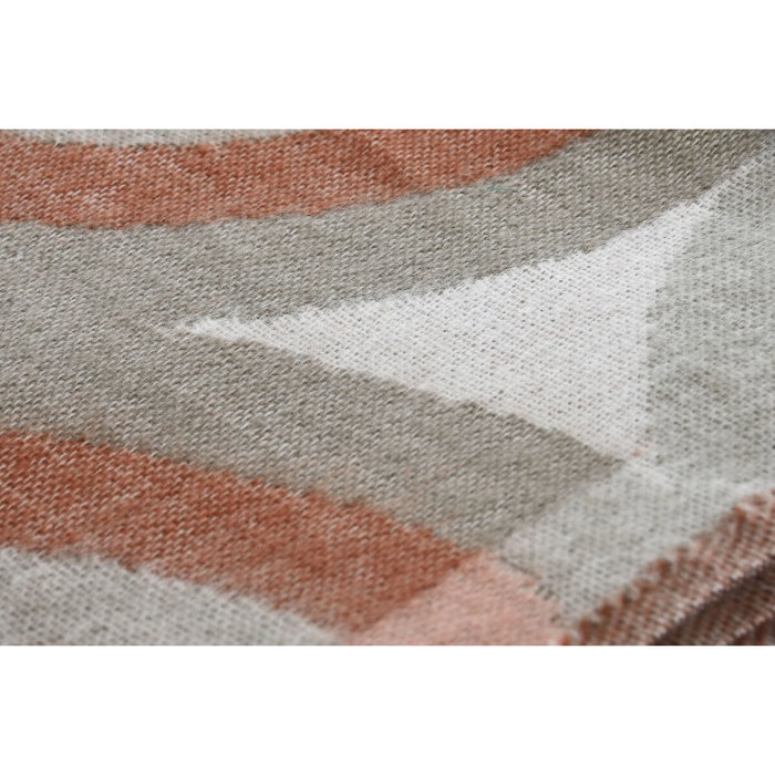 DKD Home Decor Plaid Jacquard Rosa y Multicolor 130x170 cm
