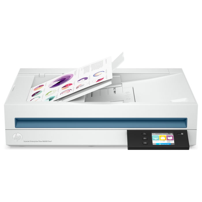 HP ScanJet Ent Flow N6600fnw1 Escáner de Documentos ADF Dúplex Wi-Fi 50 ppm 1200x1200 DPI Blanco