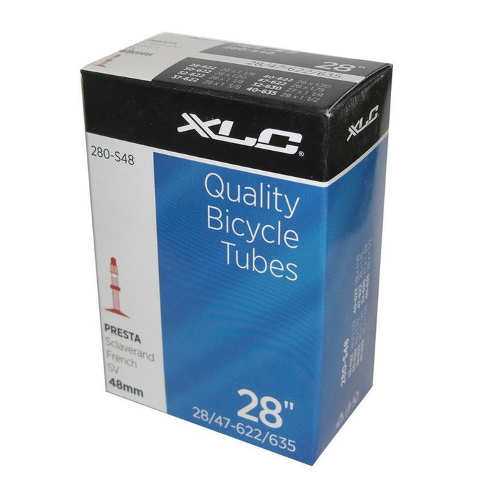 XLC Cámara de bicicleta 28x1 1/4-1 3/8-1 1/2-175 ETRTO 28/47-622/635 Válvula Presta 48 mm VT-S28 XLC Cámara de bicicleta 28x1 1/4-1 3/8-1 1/2-175 ETRTO 28/47-622/635 Válvula Presta 48 mm VT-S28