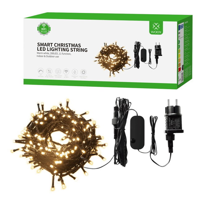Woox R5168 Guirnalda de luces LED inteligentes Blanco cálido