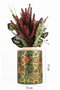 Aberto Design Maceta decorativa YL731 de cerámica pintada a mano, 12 cm diámetro, 17 cm altura
