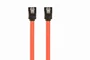 Gembird CC-SATAM-DATA Cable de datos SATA III 0.5 metros con clip de seguridad, conexión Hembra/Hembra, Negro y Rojo, velocidad 6 Gbit/s