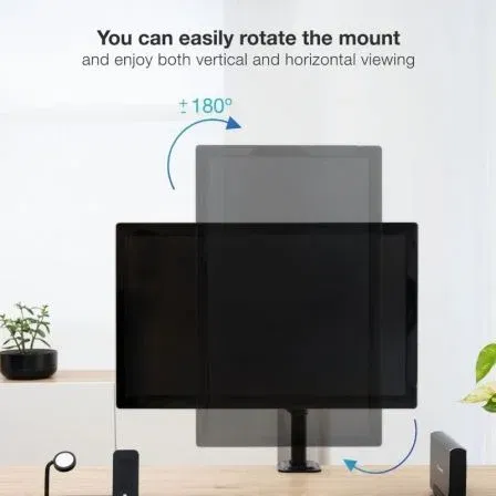 TooQ Soporte de Mesa para Monitor DB1801TN-B Giratorio Inclinable para Pantallas de 17 a 32 Pulgadas hasta 8kg Negro