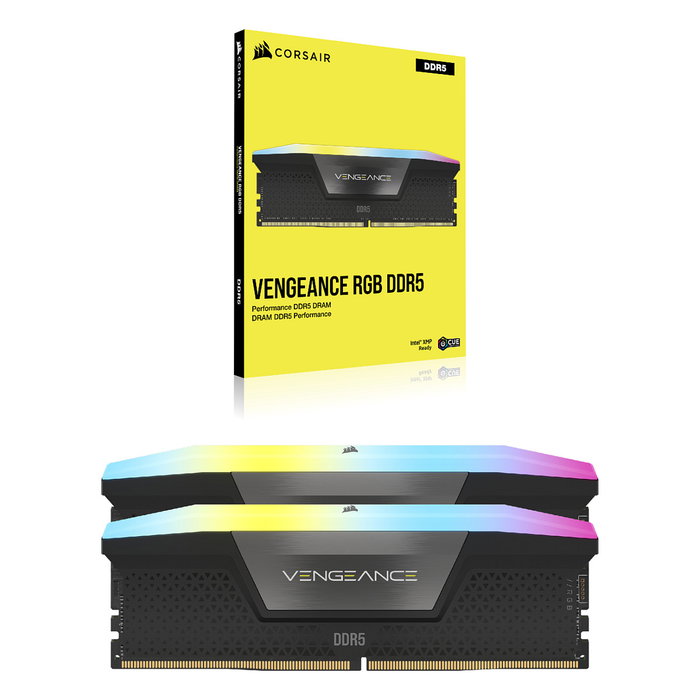 Corsair CMH96GX5M2B5200C38 96 GB (2x 48 GB) DDR5 5200 MHz Dual Kit Vengeance RGB Intel XMP Schwarz