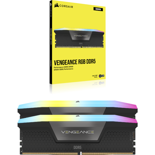 Corsair Vengeance RGB CMH96GX5M2B5200C38 96 GB (2 x 48 GB) DDR5 5200 MHz Corsair Vengeance RGB CMH96GX5M2B5200C38 96 GB (2 x 48 GB) DDR5 5200 MHz