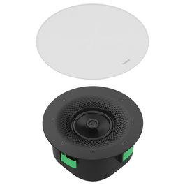 Yealink CS10 Altavoz de Mesa con Conectividad PoE, Rango de Frecuencia 100-20000 Hz, Impedancia 8 Ω, Color Blanco y Negro
