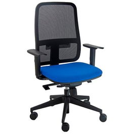Unisit Silla Ergonómica Blaze Giratoria Respaldo Malla Negro Asiento Acolchado Azul Certificación EN 1335-A