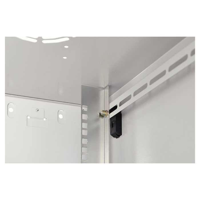 Digitus Bastidor de Pared 19" Dynamic-N Series, Armario Rack 600x600x785 mm (AnxPrxAl), 16U, 60 kg, Cristal/Acero, Rieles, Gestion de Cables