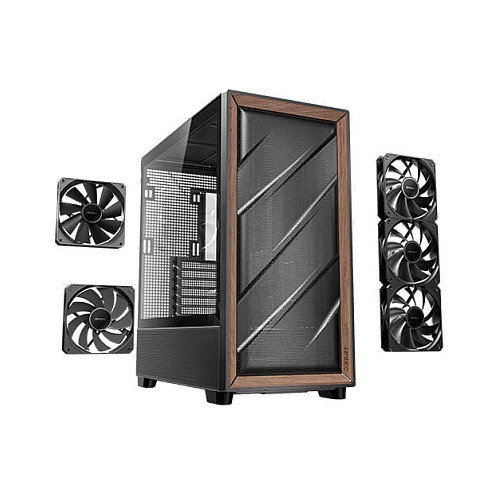 Antec Flux Midi Tower Gaming ATX, Negro y Madera Antec Flux Midi Tower Gaming ATX, Negro y Madera