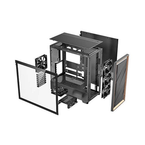 Antec Flux Midi Tower Gaming ATX, Negro y Madera Antec Flux Midi Tower Gaming ATX, Negro y Madera