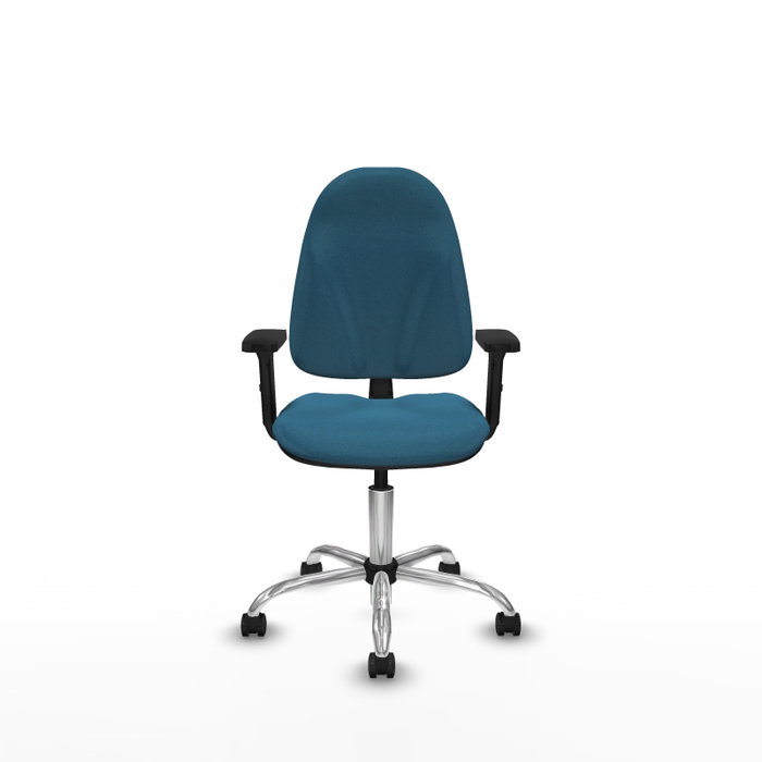 PIQUERAS Y CRESPO Silla Algarra Verde petróleo con Base cromada y Brazos 2D PIQUERAS Y CRESPO Silla Algarra Verde petróleo con Base cromada y Brazos 2D