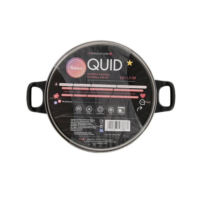 Quid Cacerola Habitat Acero Inoxidable 24x11,5 cm - 480 cL Quid Cacerola Habitat Acero Inoxidable 24x11,5 cm - 480 cL