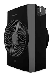 Cecotec Termoventilador Eléctrico 2000W 08254 Negro Interior 20m² con Termostato, 2 Niveles de Potencia y Asa Portátil