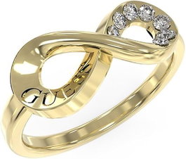 Guess Anillo Endless Dream JUBR03263JWYG54 Dorado