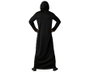 Disfraz Halloween Adulto Hombre Esqueleto Negro con Capucha - Túnica Poliéster Skeleton Costume para Carnaval, Teatro y Fiestas
